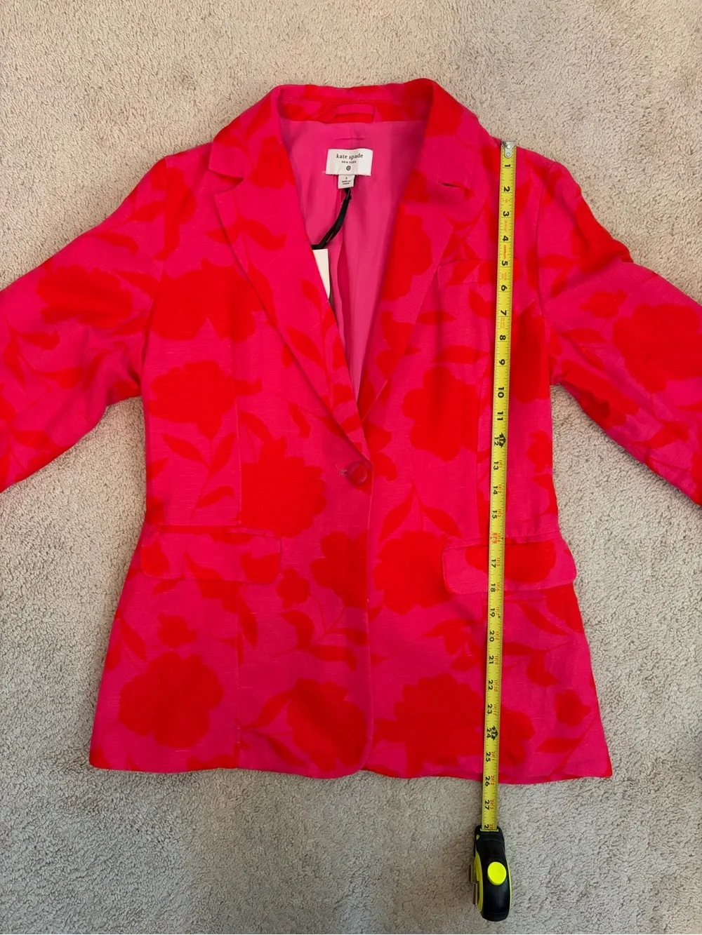 Kate Spade New York x Target Classic Rose Blazer Women's Size Sm NWT Pink Floral